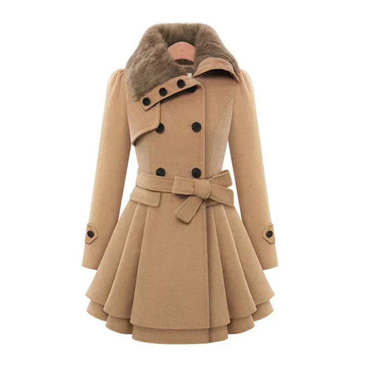 Yena - Elegante trench con piel vegana