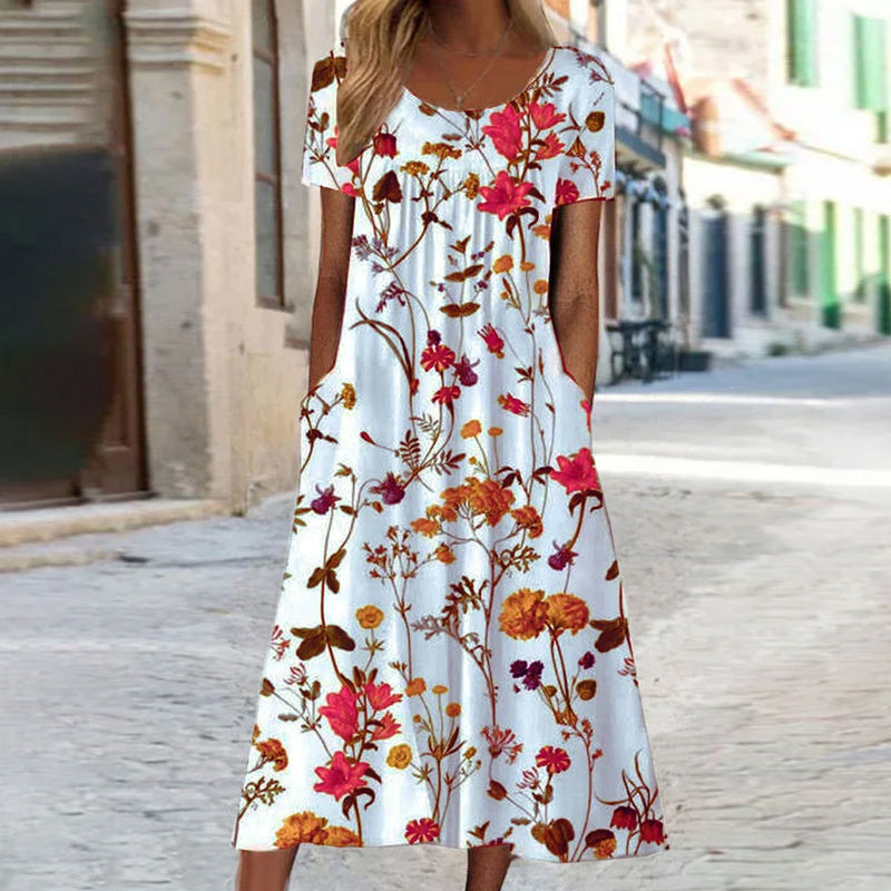 Isaura™ | Vestido Boho Floral con Cubrevientre