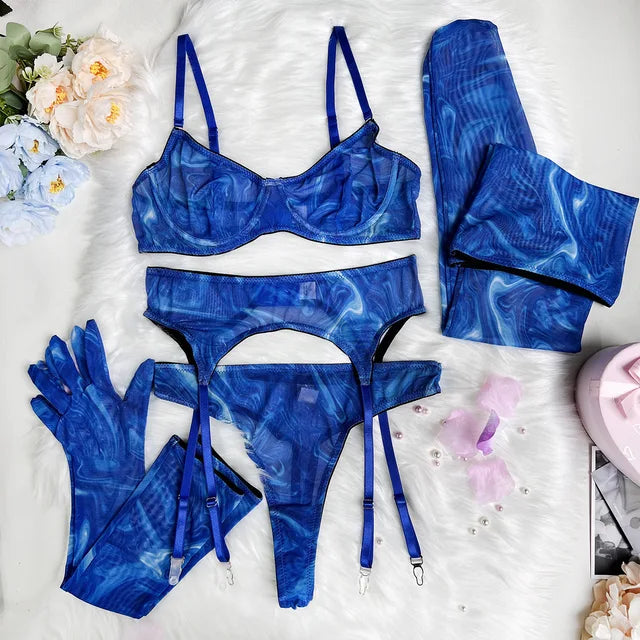 Poppy | Conjunto de lencería 5 piezas Tie Dye