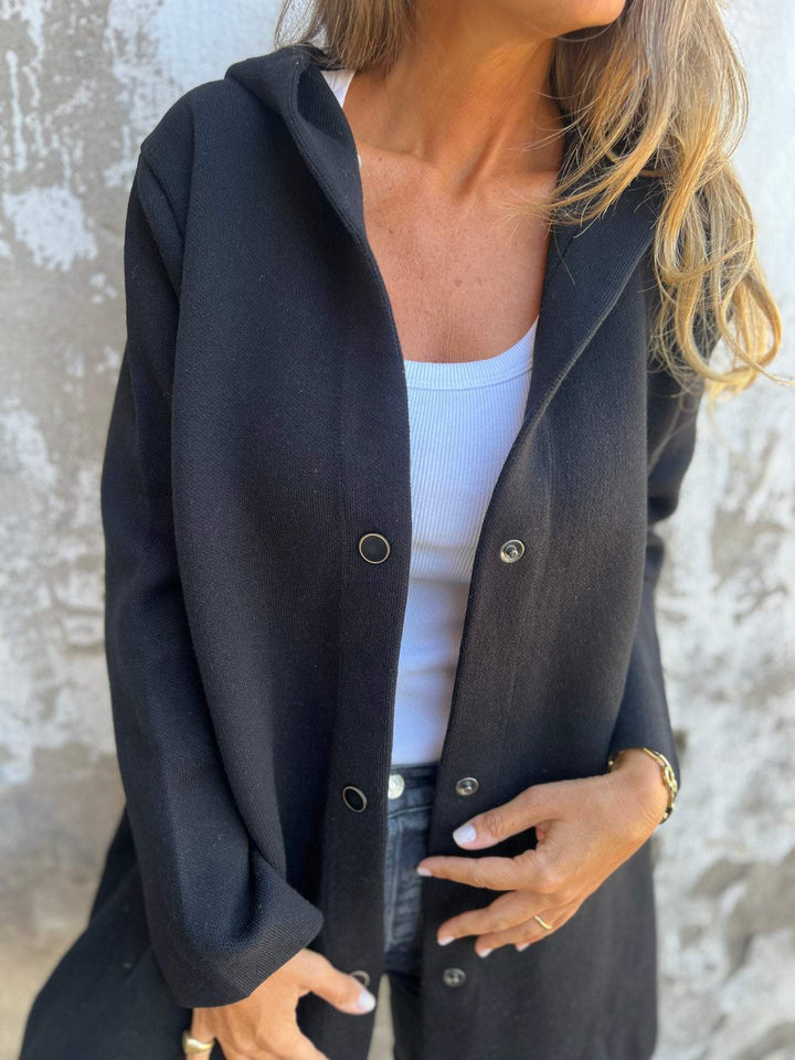 Leondra™ | Blazer Informal de Botonadura Sencilla con Capuchón